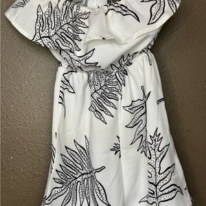 HI Finest Kids Romper with Black Leaf Pattern